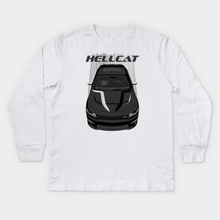 Charger Hellcat - Black Kids Long Sleeve T-Shirt